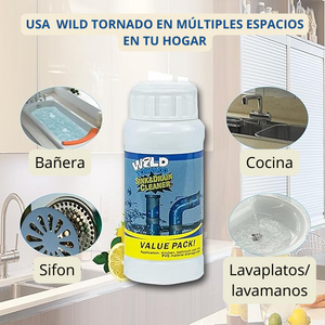 Wild Tornado ® POLVO DESTAPA TUBERIAS 🎁2X1 - PAGA 1 Y LLEVA 2!🎁